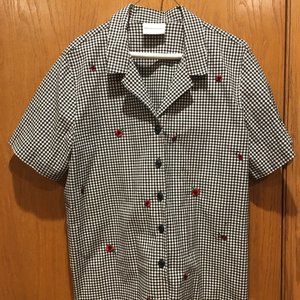Vintage gingham check button down